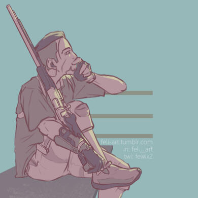 ogata from golden kamuy, monochrome flats